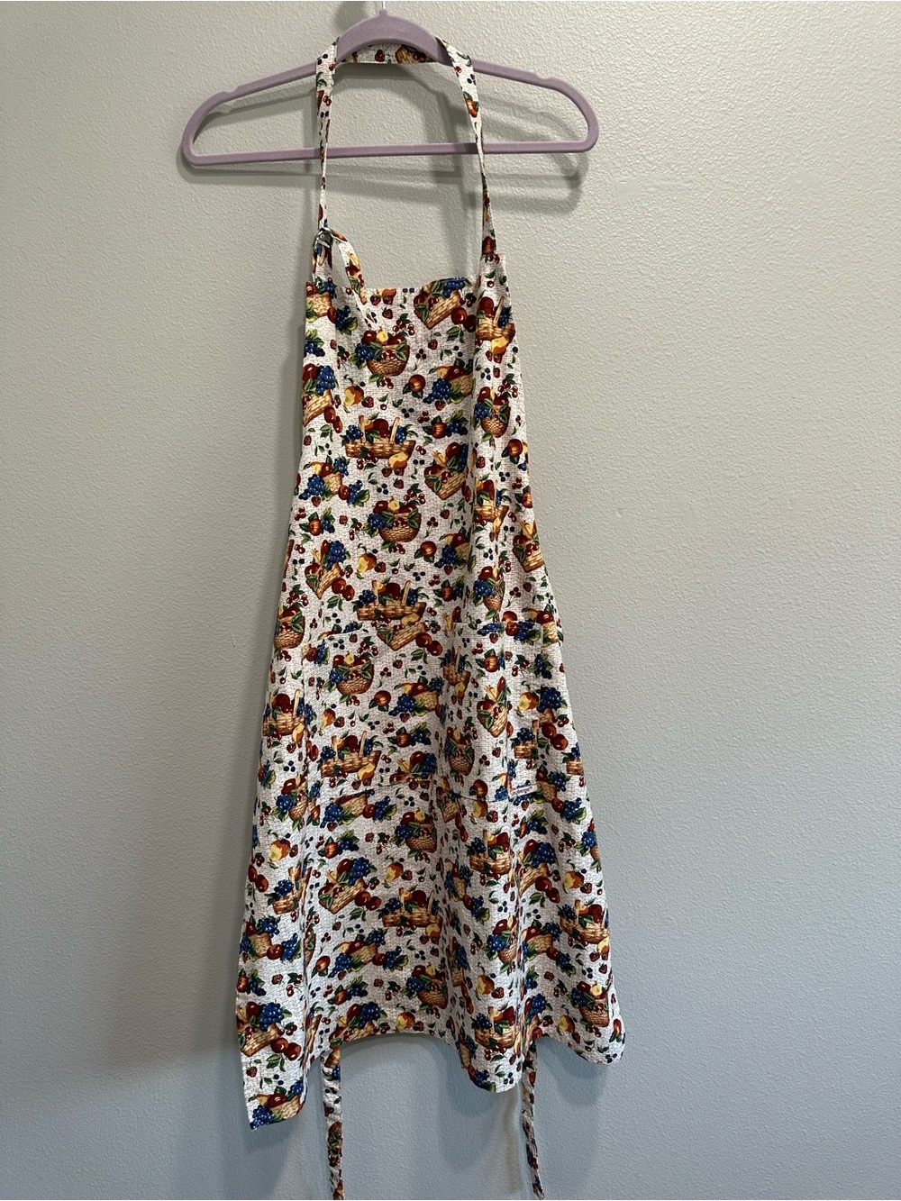Longaberger fruit basket cotton apron one size